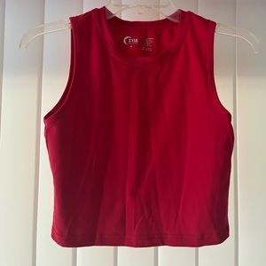 ZYIA Red High Neck Stronger Crop Top
